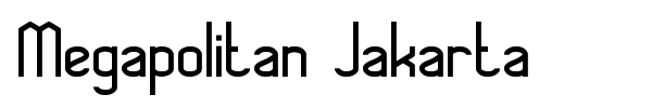 Megapolitan Jakarta font preview
